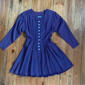 Vintage Polka Dot Dress with Buttons